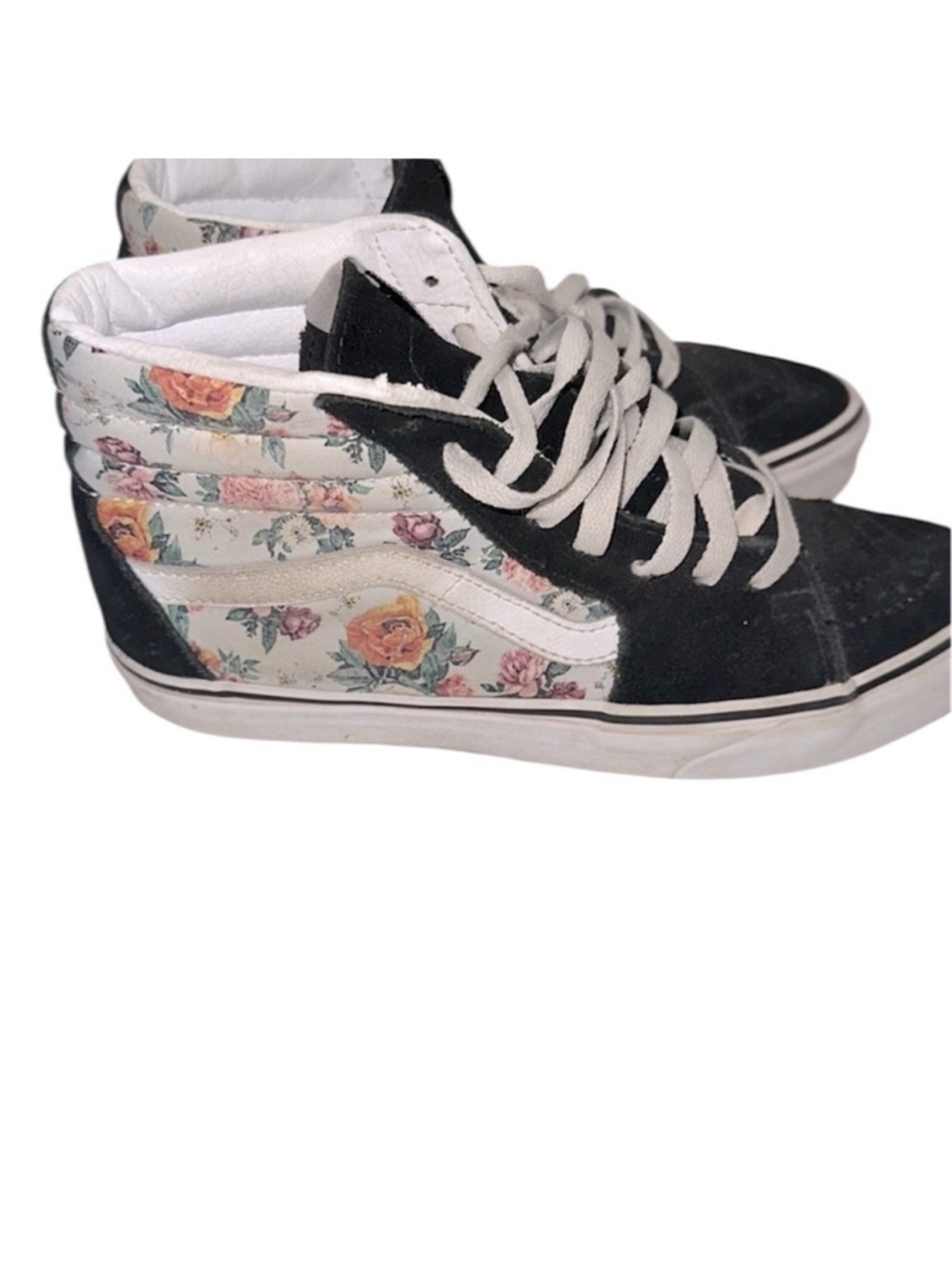 Unisex Vans Black and White High-Top Shoes